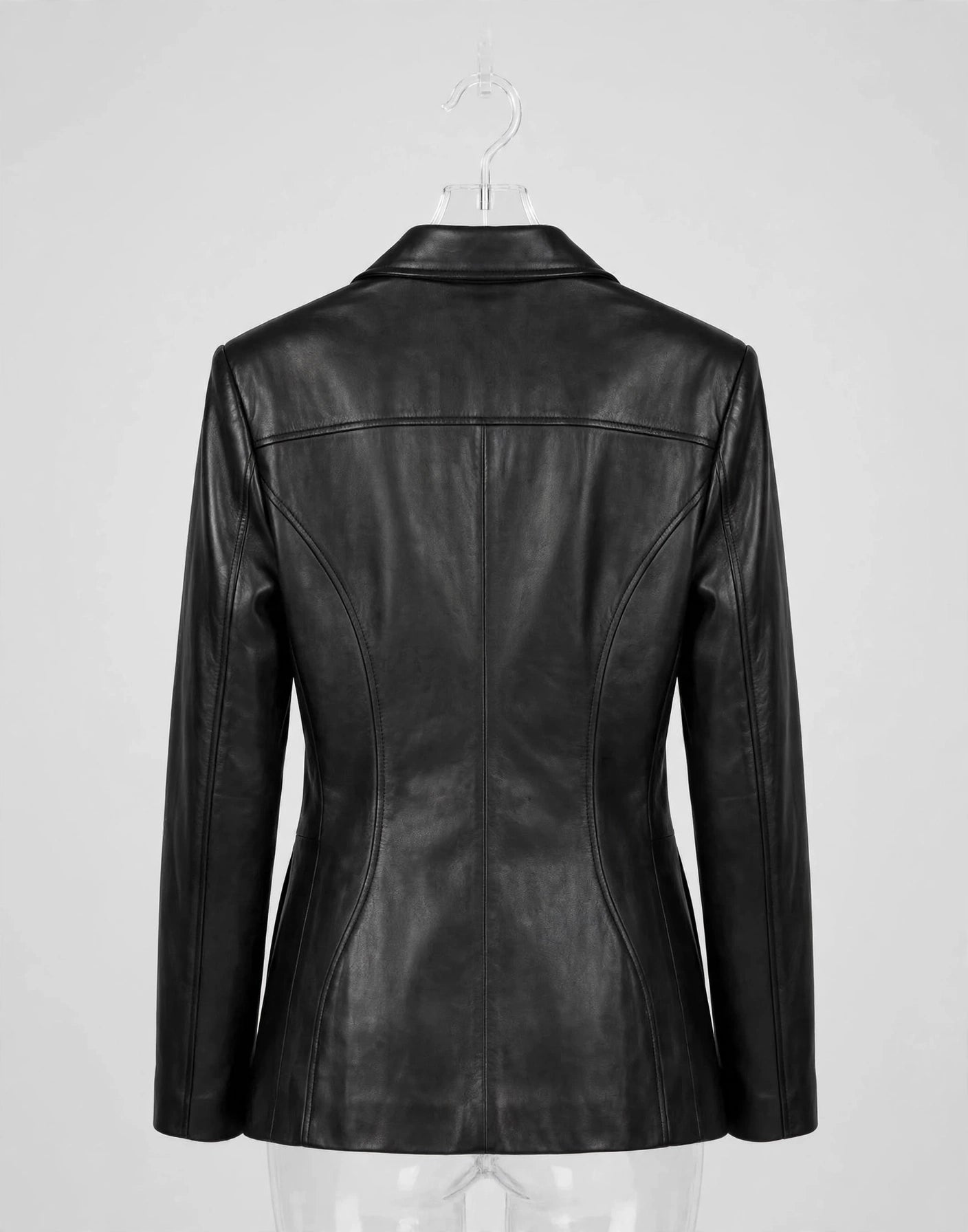 27" Three-Button Leather Blazer Jacket – Imported Lamb Leather | JenZleather