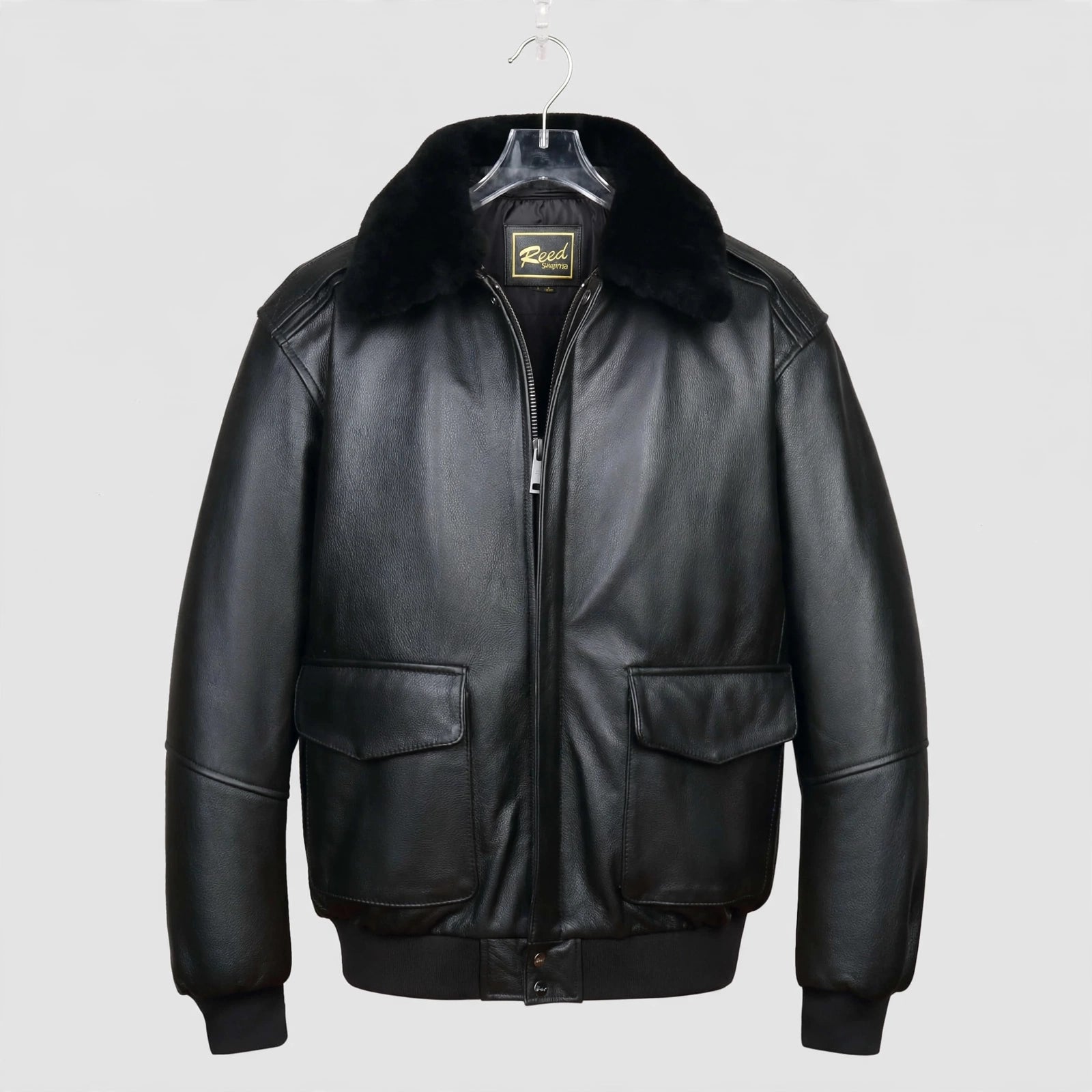 Men's Premium Leather Aviator Bomber Jacket - Imported