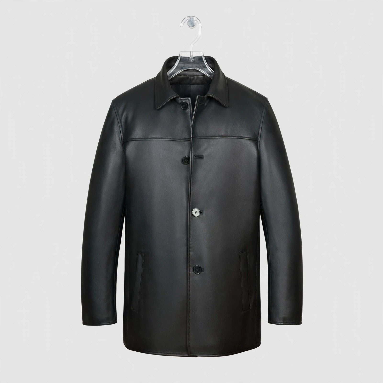 1950 Men’s Lambskin Leather Four-Button Car Coat