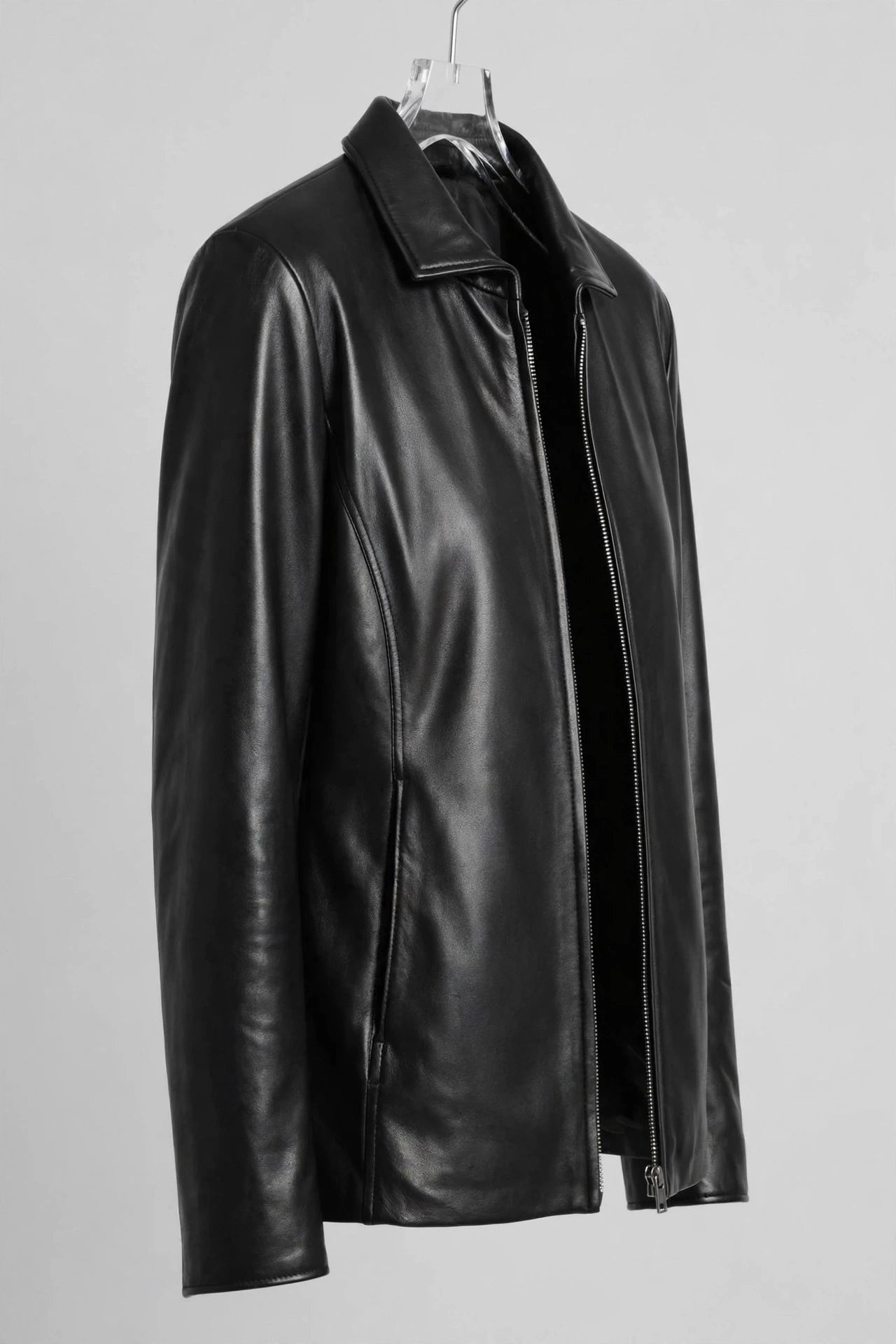 26" Classic Lambskin Leather Jacket – Svelte Silhouette | JenZleather
