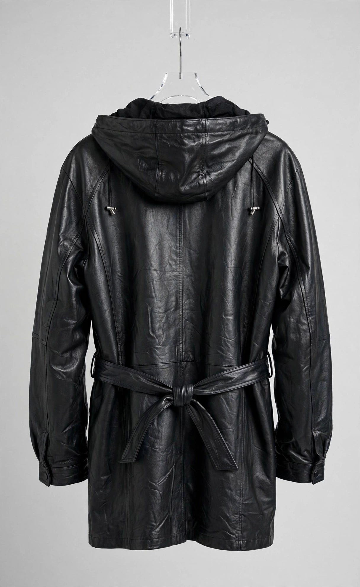 Hooded Parka Jacket with Zip-Out Hood – Heavy-Duty Faux Leather | JenZleather