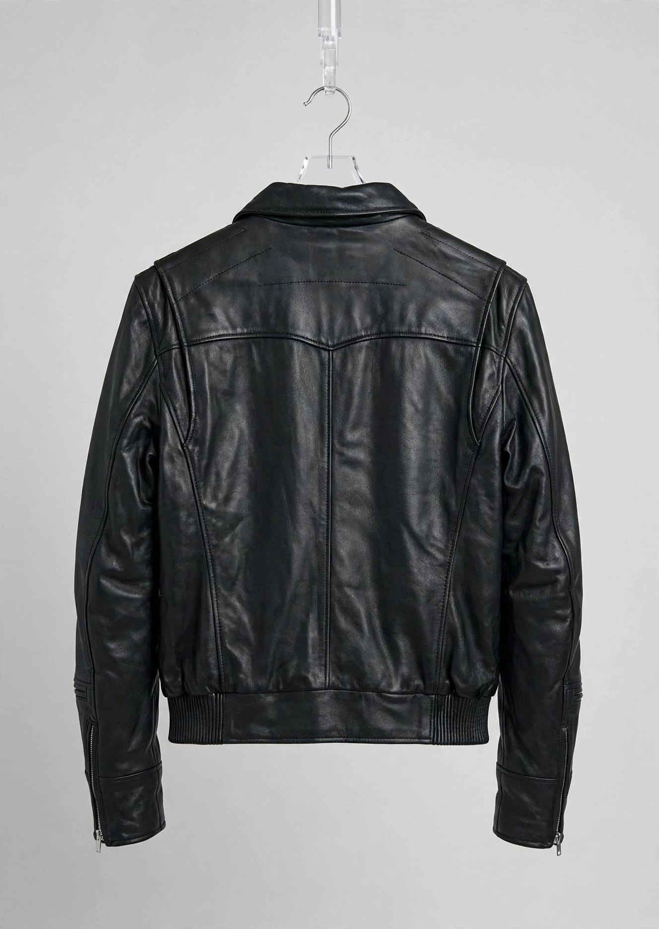 Vented Leather Motorcycle Jacket with Biker Neck Warmer – Naked Cow Leather | JenZleather