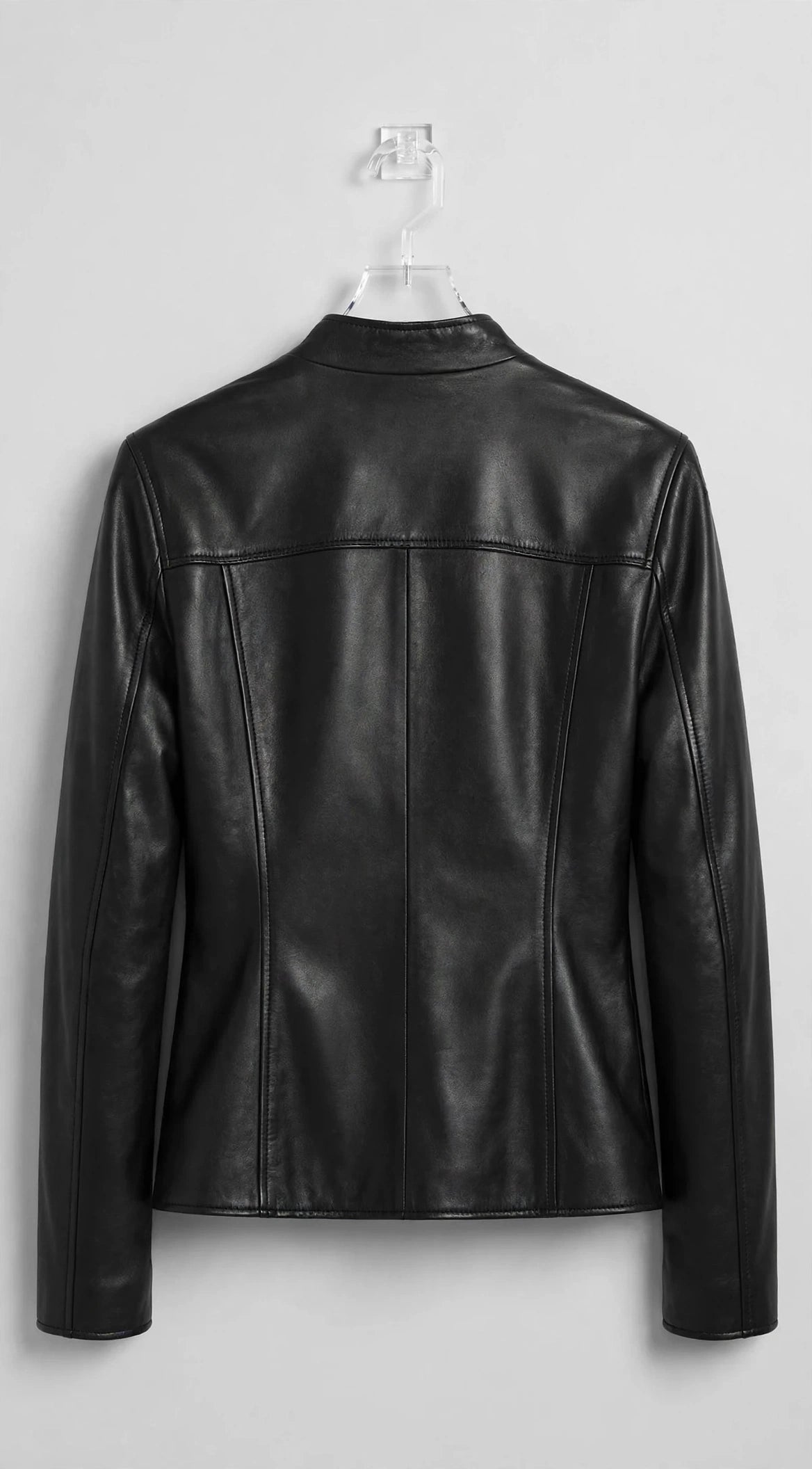 Moto Leather Fashion Jacket – Handmade Top-Stitch Trim, Genuine Leather Coat | JenZleather