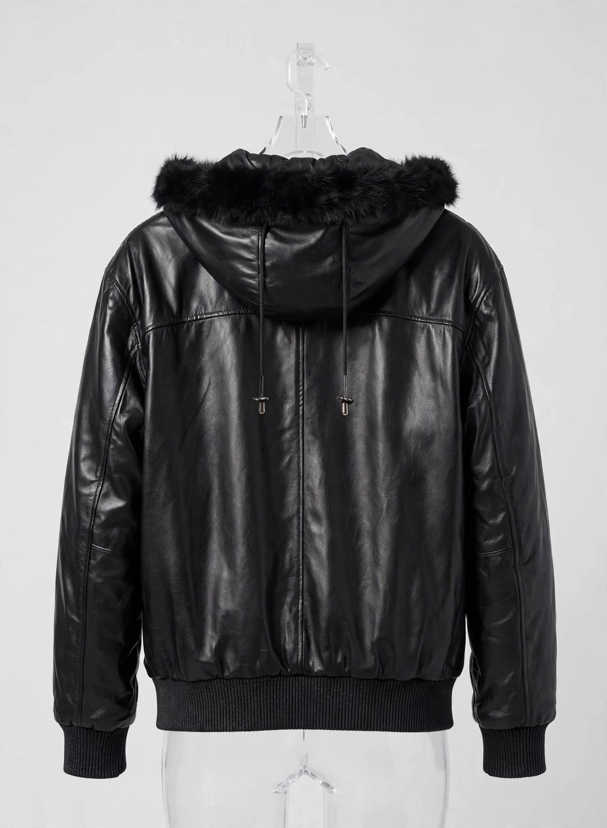 Detachable Hooded Faux Fur Bomber Jacket – Baseball Style Collar | JenZleather