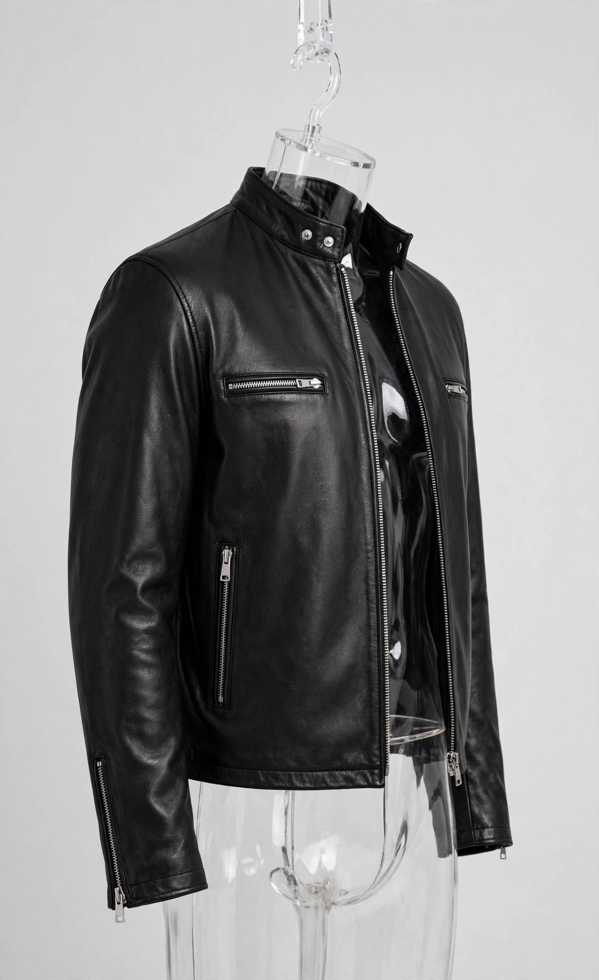 Men's Naked Cow Leather Motorcycle Jacket Made in USA