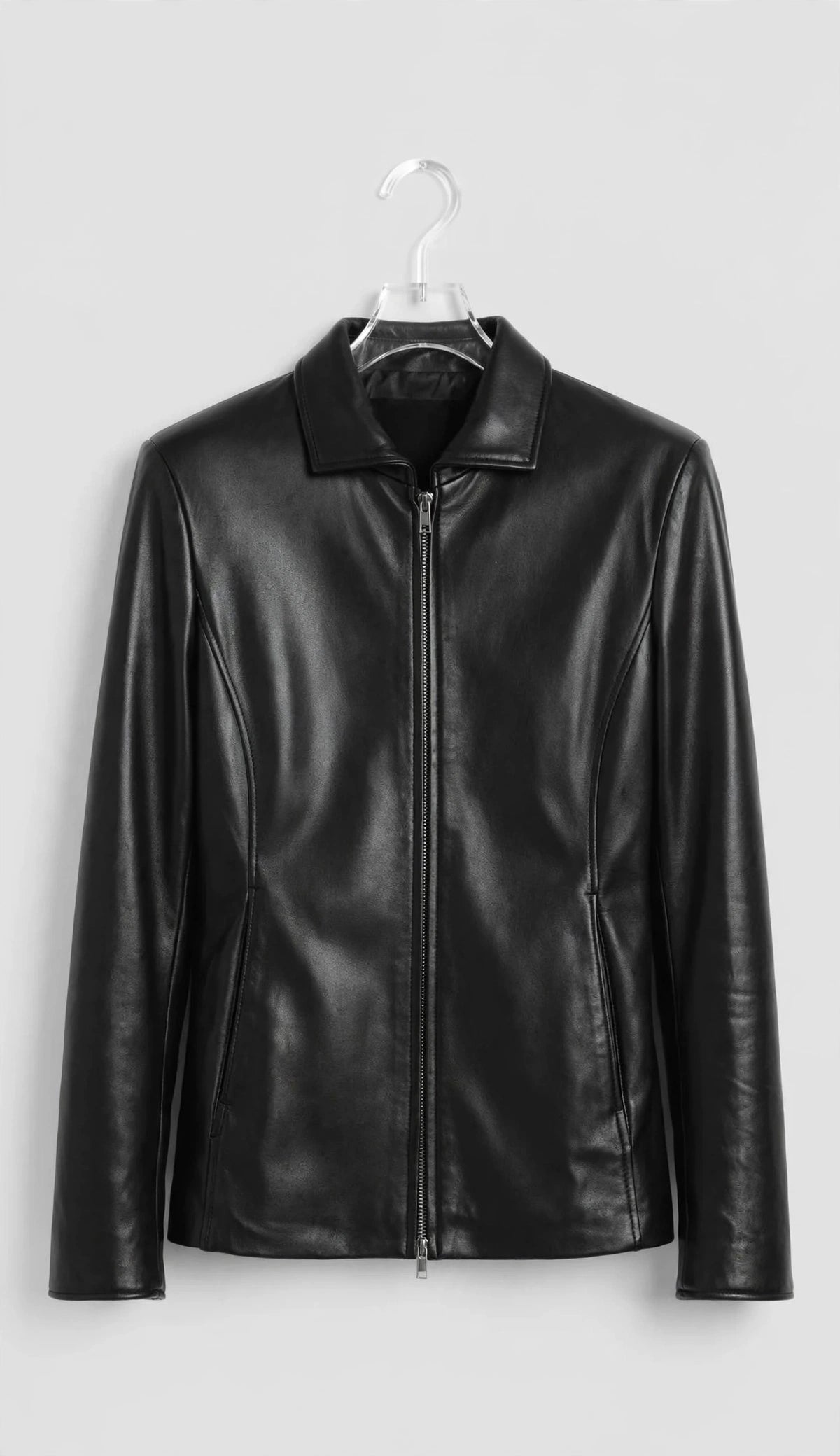 26" Classic Lambskin Leather Jacket – Svelte Silhouette | JenZleather