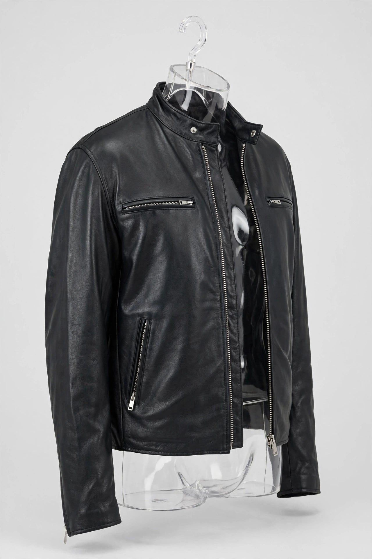 Knock Around Biker Jacket – Imported Naked Cow Leather with Zip-Out Lining | JenZleather