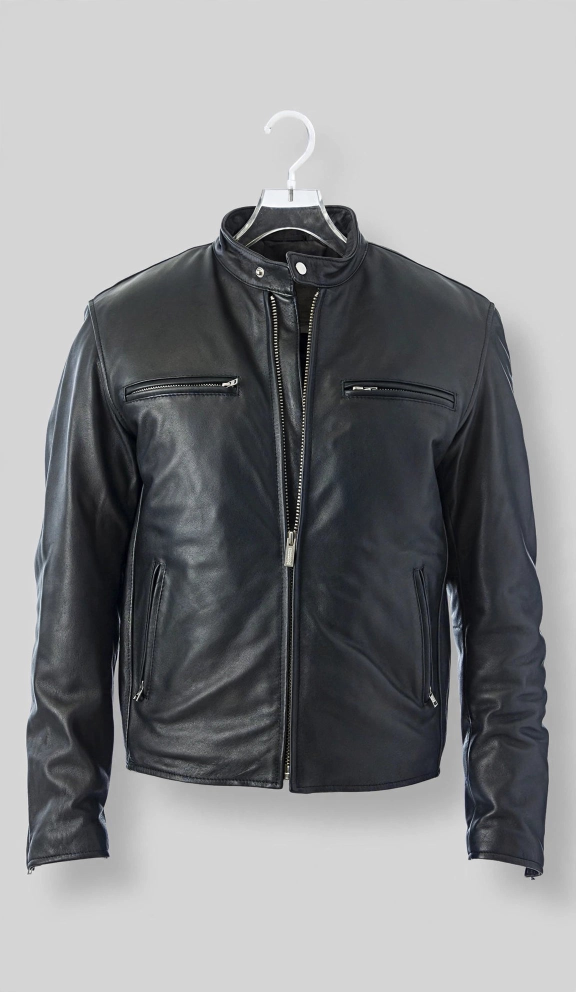 Knock Around Biker Jacket – Imported Naked Cow Leather with Zip-Out Lining | JenZleather
