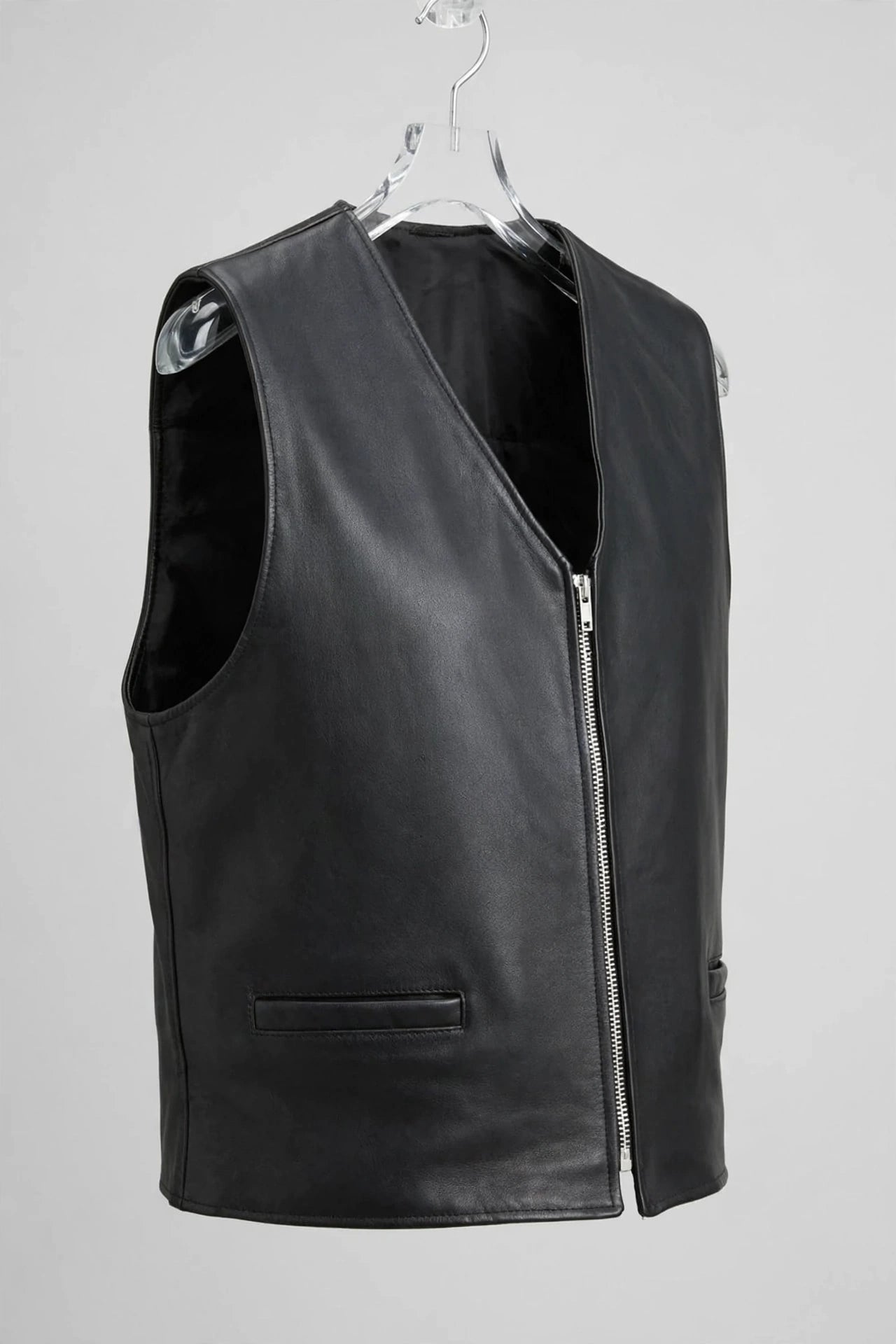Naked Cow Leather Motorcycle Zipper Vest – Classic Biker Style | JenZleather