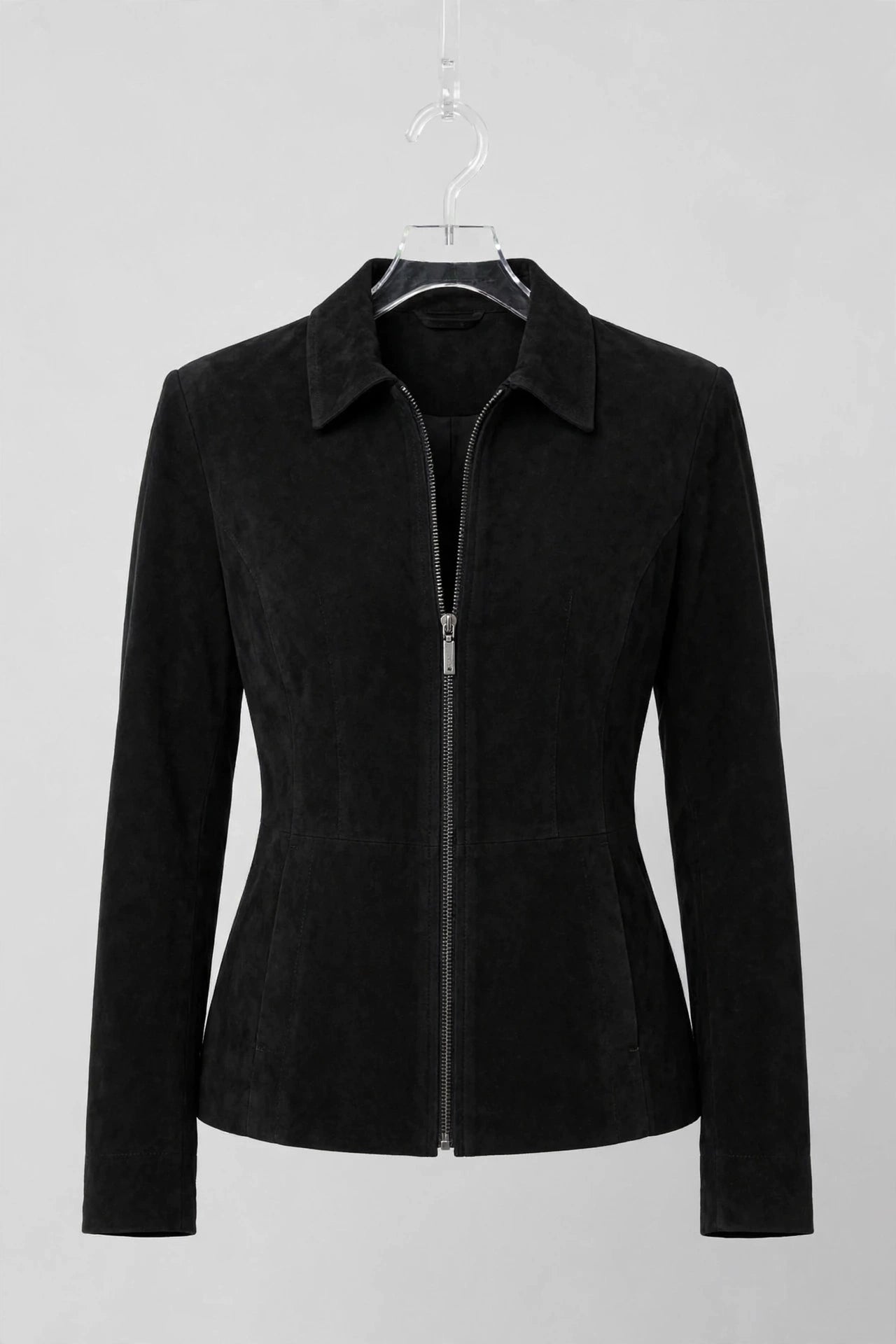 Genuine Suede Leather Fashion Jacket – 25" Satin Lined Coat | JenZleather