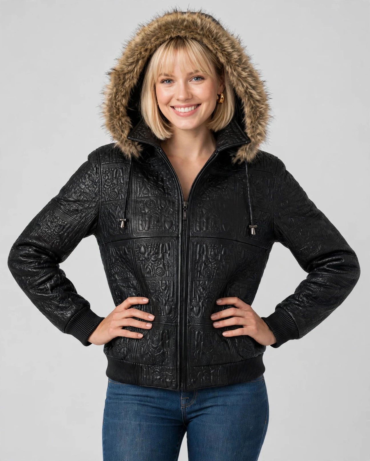 Detroit High Roller Leather Jacket – Zip-Out Hoody, Premium Stitching | JenZleather