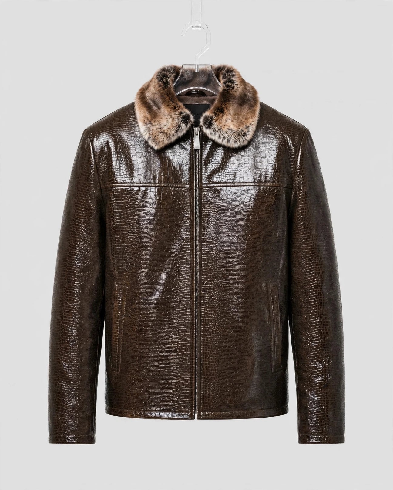 Men's Sheep Skin Leather Jacket Shearling Style - Imported