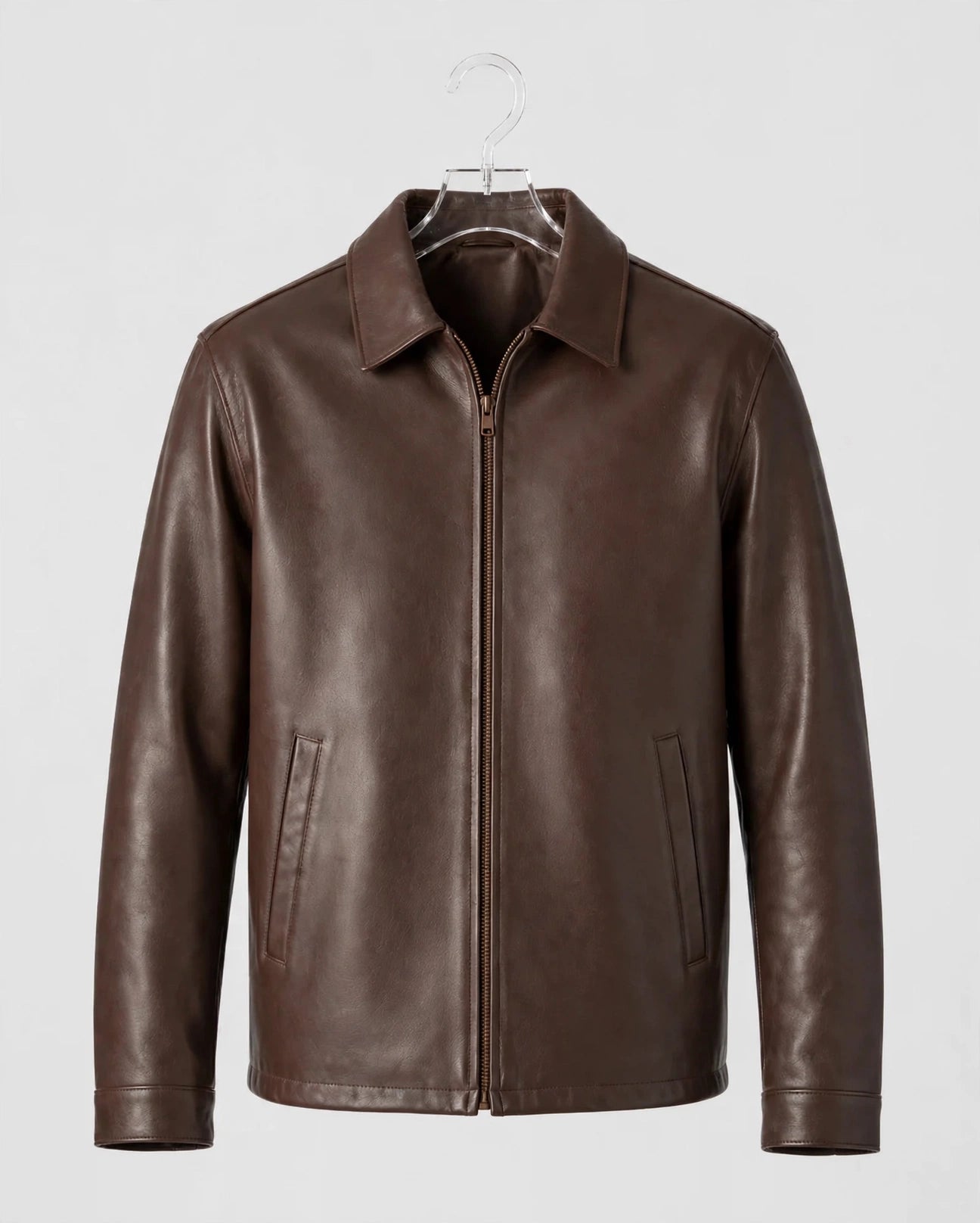 Men's Casual Genuine Leather Jacket – Classic Clean-Cut Style | JenZleather