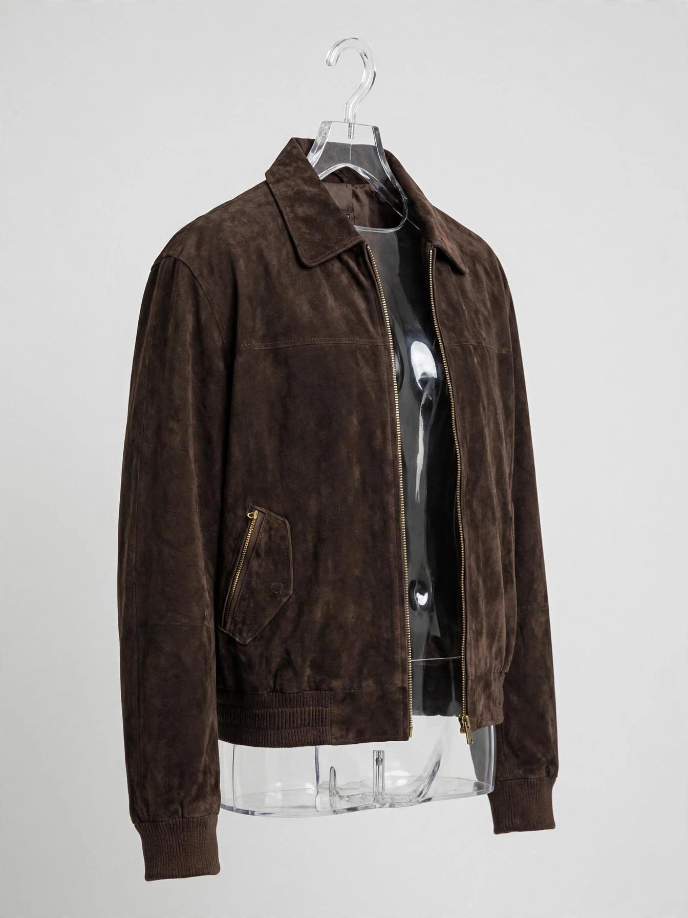 Water Repellent Real Suede Leather Bomber Coat – Soft Touch, Stain Resistant | JenZleather