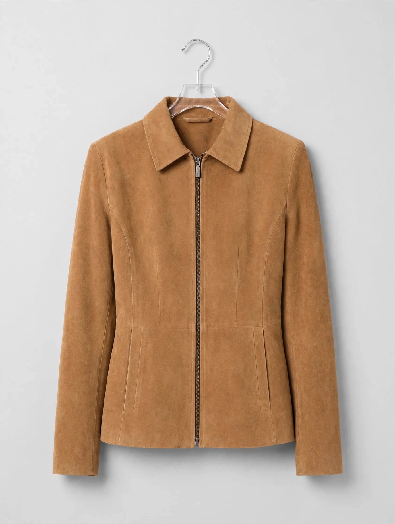 Genuine Suede Leather Fashion Jacket – 25" Satin Lined Coat | JenZleather