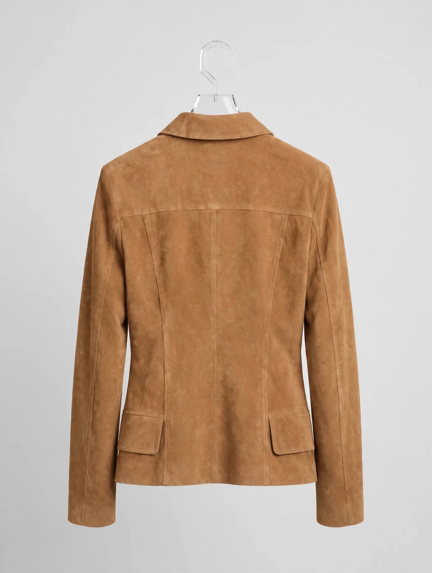 Genuine Suede Leather Fashion Jacket – 25" Satin Lined Coat | JenZleather