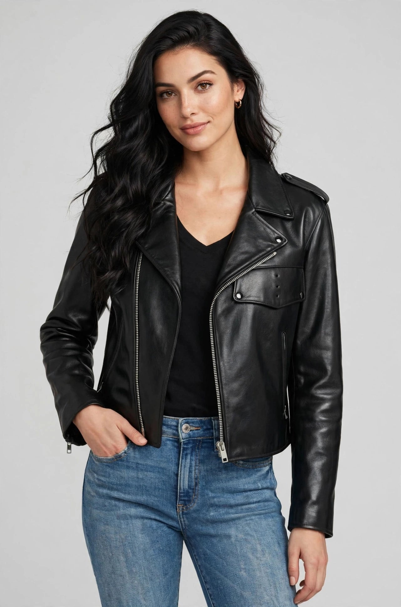 Police Motorcycle Patrol Uniform Leather Jacket – Naked Cow Leather | JenZleather