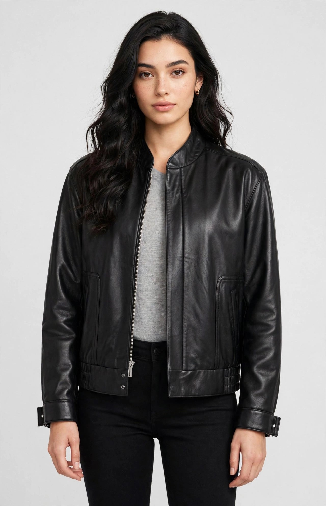 Men's Genuine Lambskin Bomber Jacket