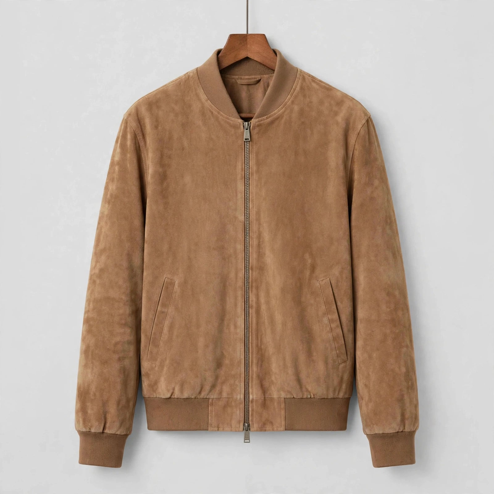 Men's Baseball Suede Leather Jacket – Satin Lined, Classic Style | JenZleather