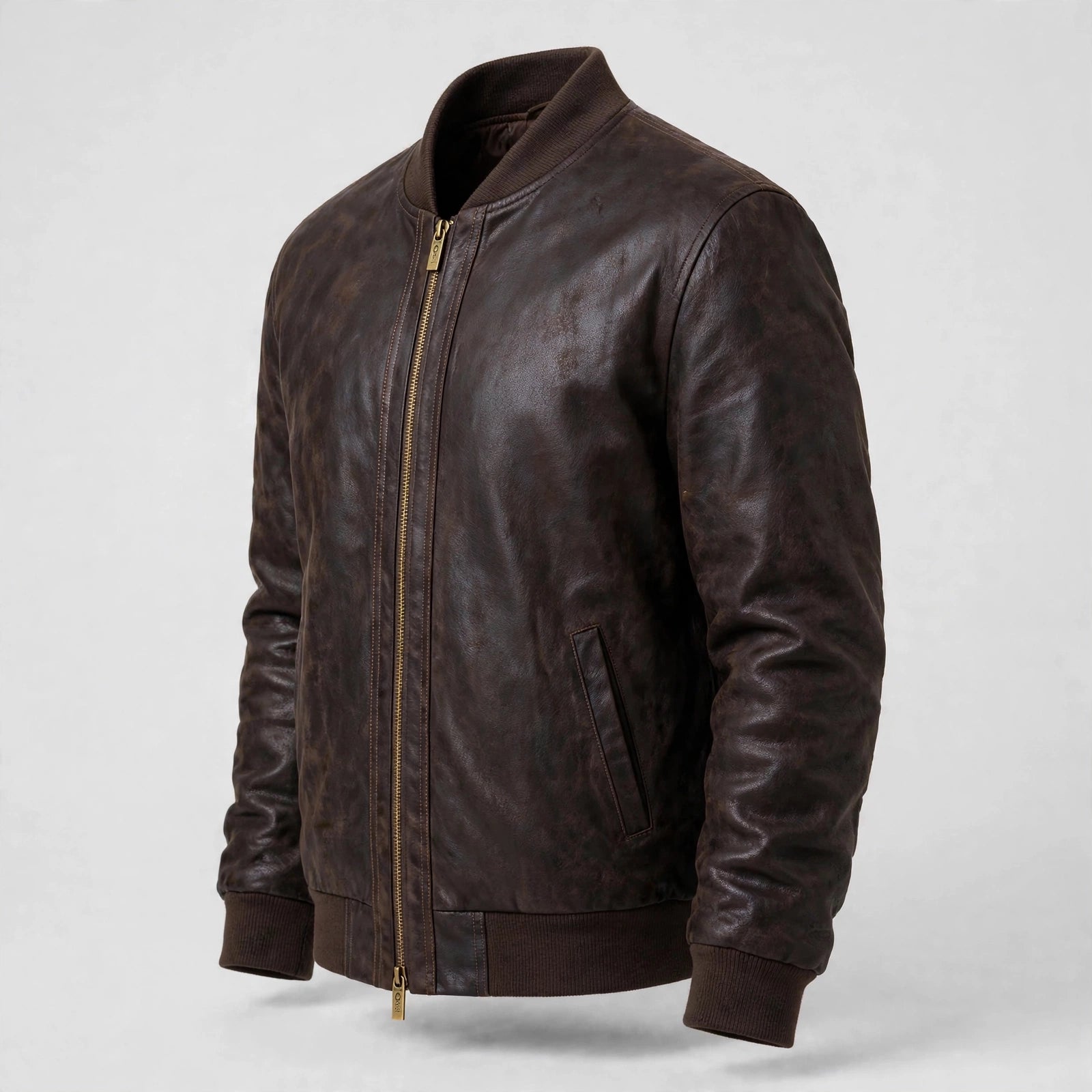 Men's Baseball Suede Leather Jacket – Satin Lined, Classic Style | JenZleather