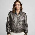 Men's Bomber Leather Jacket Union Made in USA