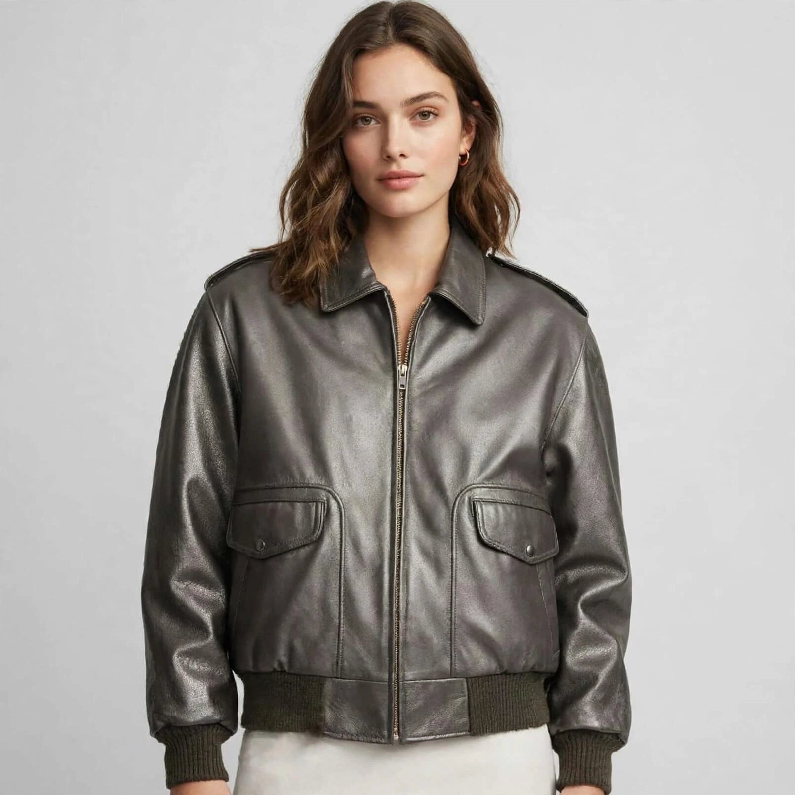 Men's Bomber Leather Jacket Union Made in USA