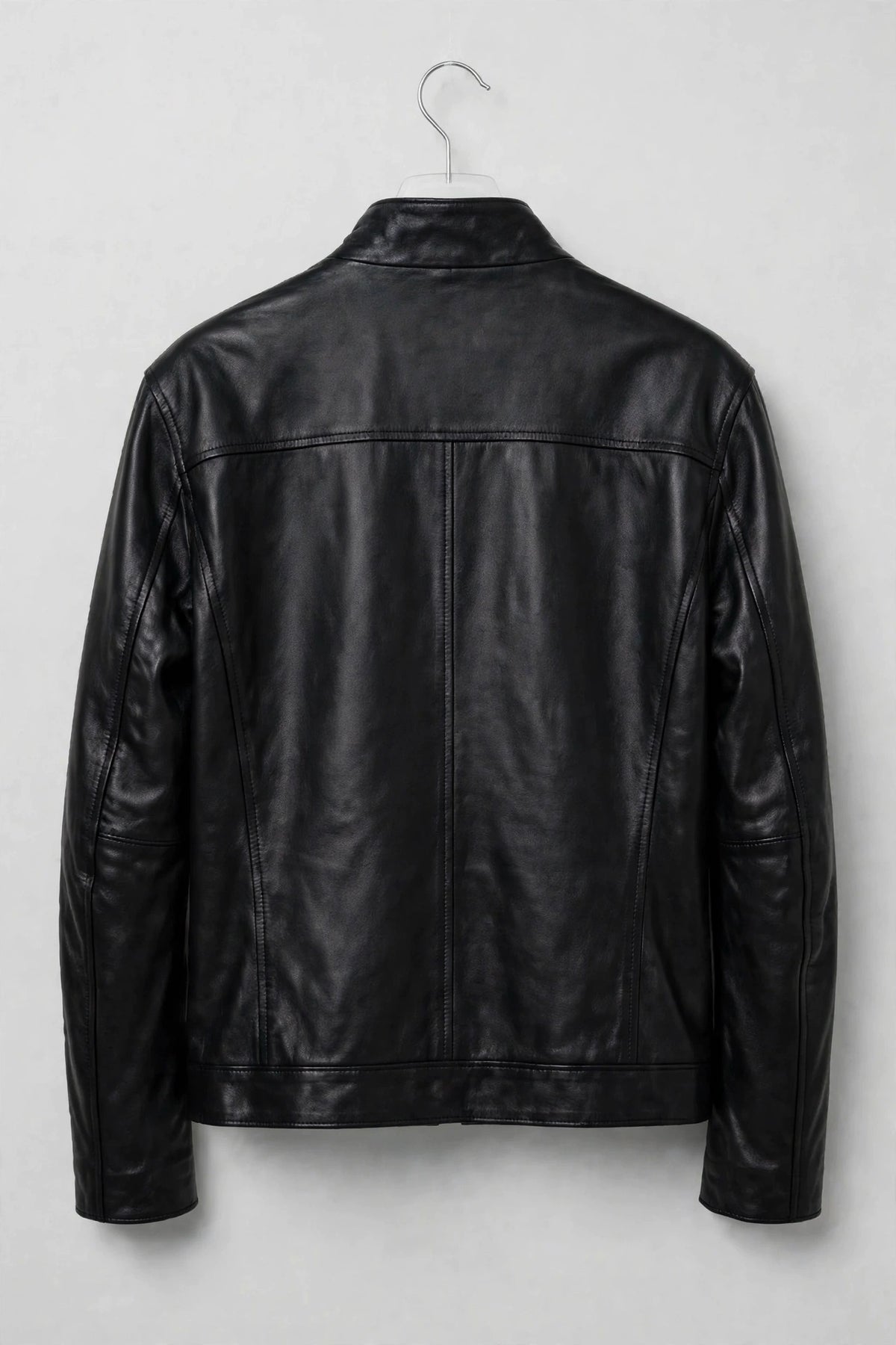 Genuine Lambskin Leather Jacket – Stand-Up Collar Winter Coat | JenZleather