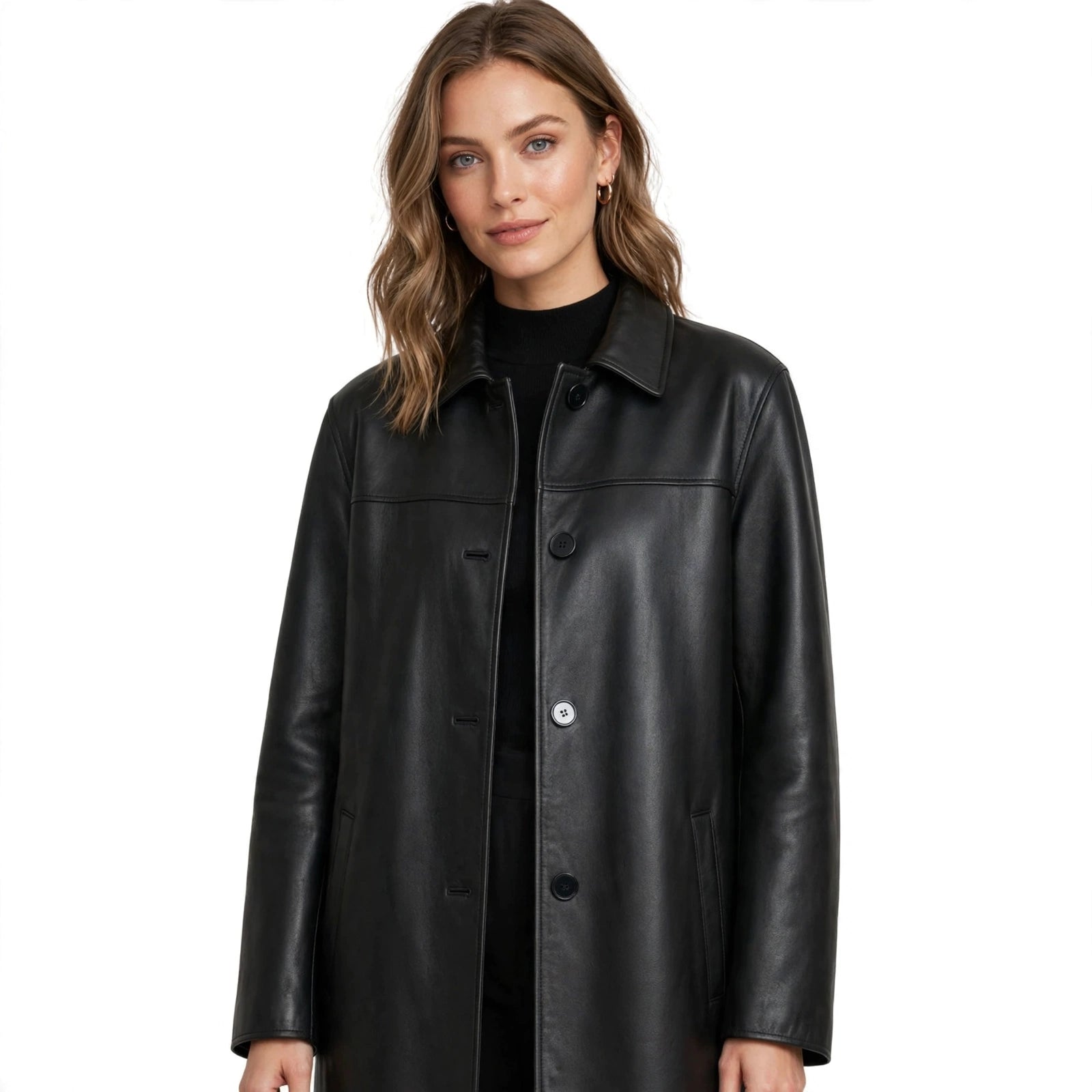 1950 Men’s Lambskin Leather Four-Button Car Coat