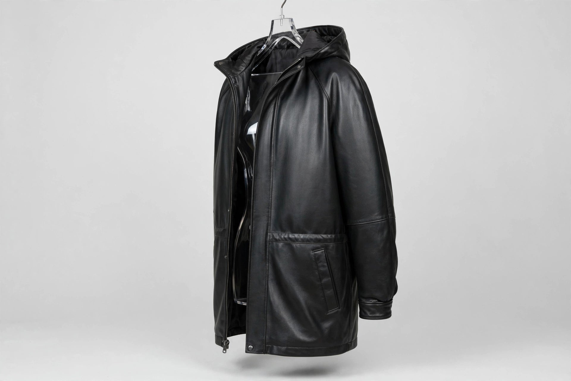 Men's Car Coat in Imported Lamb with Zip-Out Lining - Imported