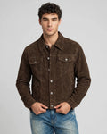 Men's Western Jean Style Suede Leather Shirt Jacket - Imported