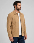 Men's Quello 4 Button Water Repellent Suede Leather Jacket - Imported