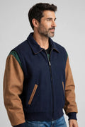 Men's Premium Quality Leather Letterman Varsity Jacket Made in USA