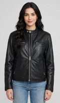 Knock Around Biker Jacket – Imported Naked Cow Leather with Zip-Out Lining | JenZleather