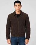 Water Repellent Real Suede Leather Bomber Coat – Soft Touch, Stain Resistant | JenZleather
