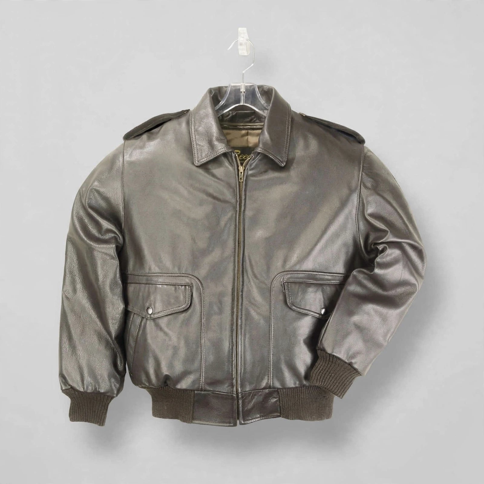 Men's Bomber Leather Jacket Union Made in USA