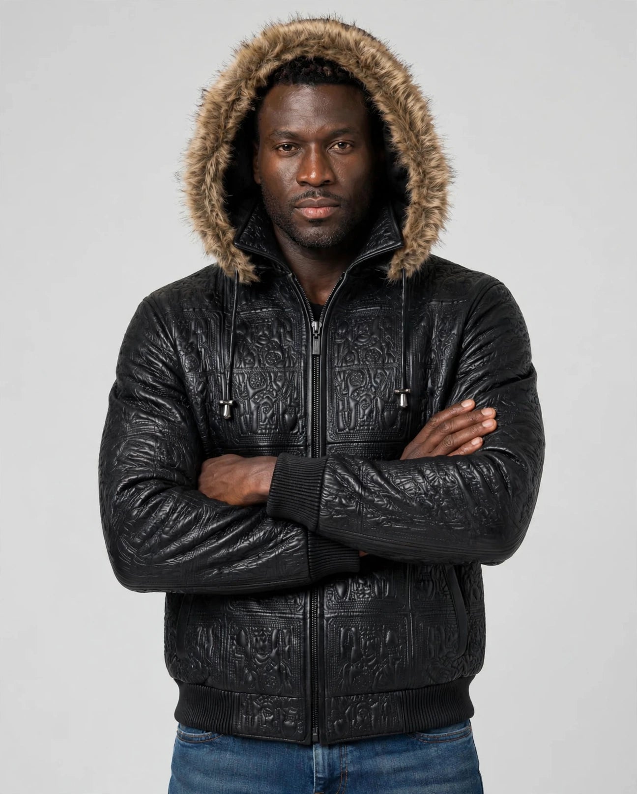 Detroit High Roller Leather Jacket – Zip-Out Hoody, Premium Stitching | JenZleather