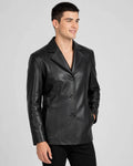 27" Three-Button Leather Blazer Jacket – Imported Lamb Leather | JenZleather