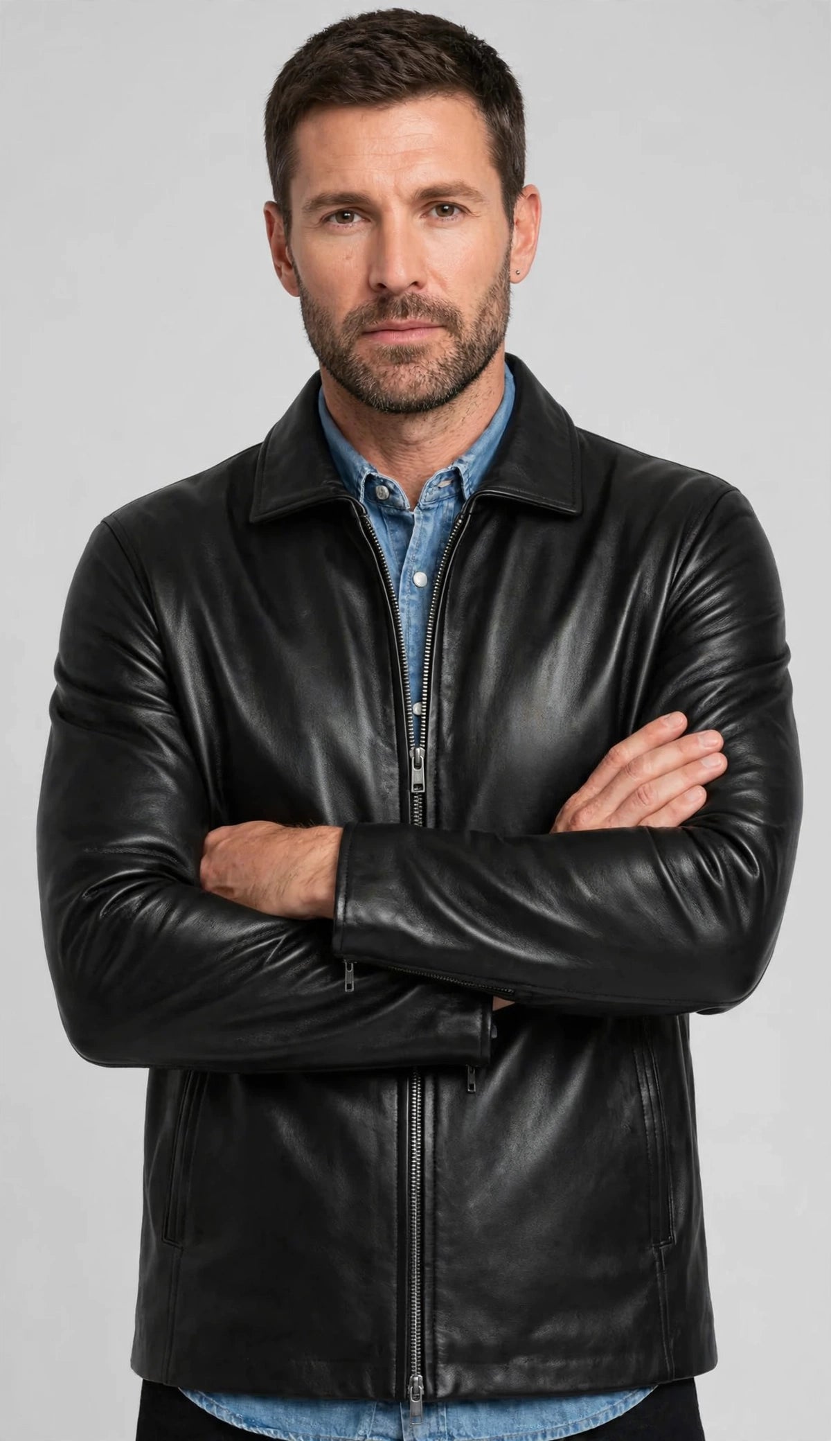 26" Classic Lambskin Leather Jacket – Svelte Silhouette | JenZleather