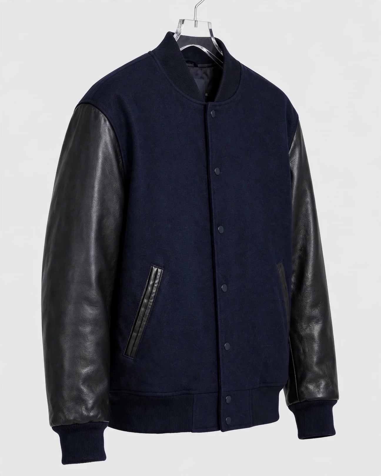 Men's Premium Varsity Leather/Wool Jacket Made in USA