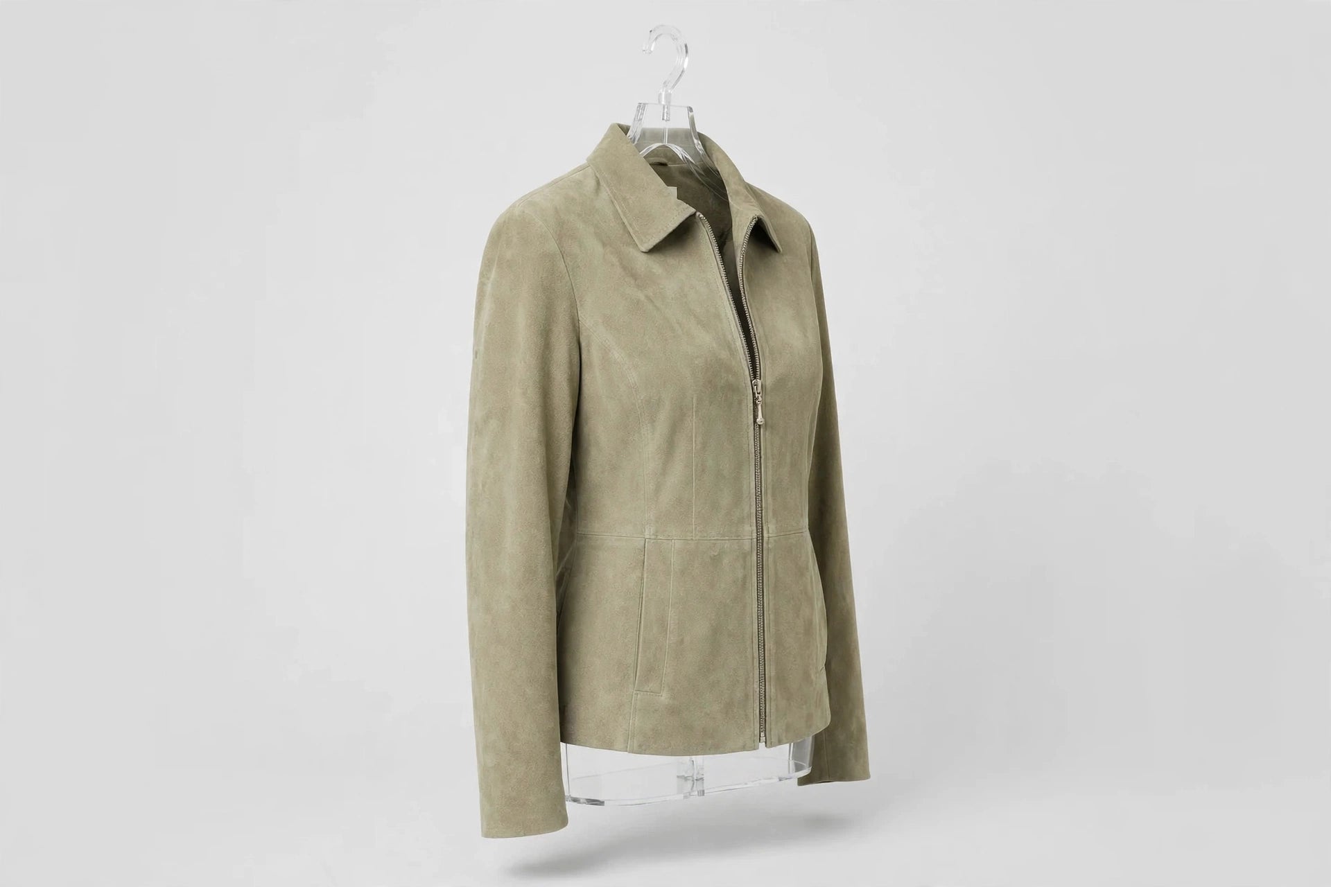 Genuine Suede Leather Fashion Jacket – 25" Satin Lined Coat | JenZleather