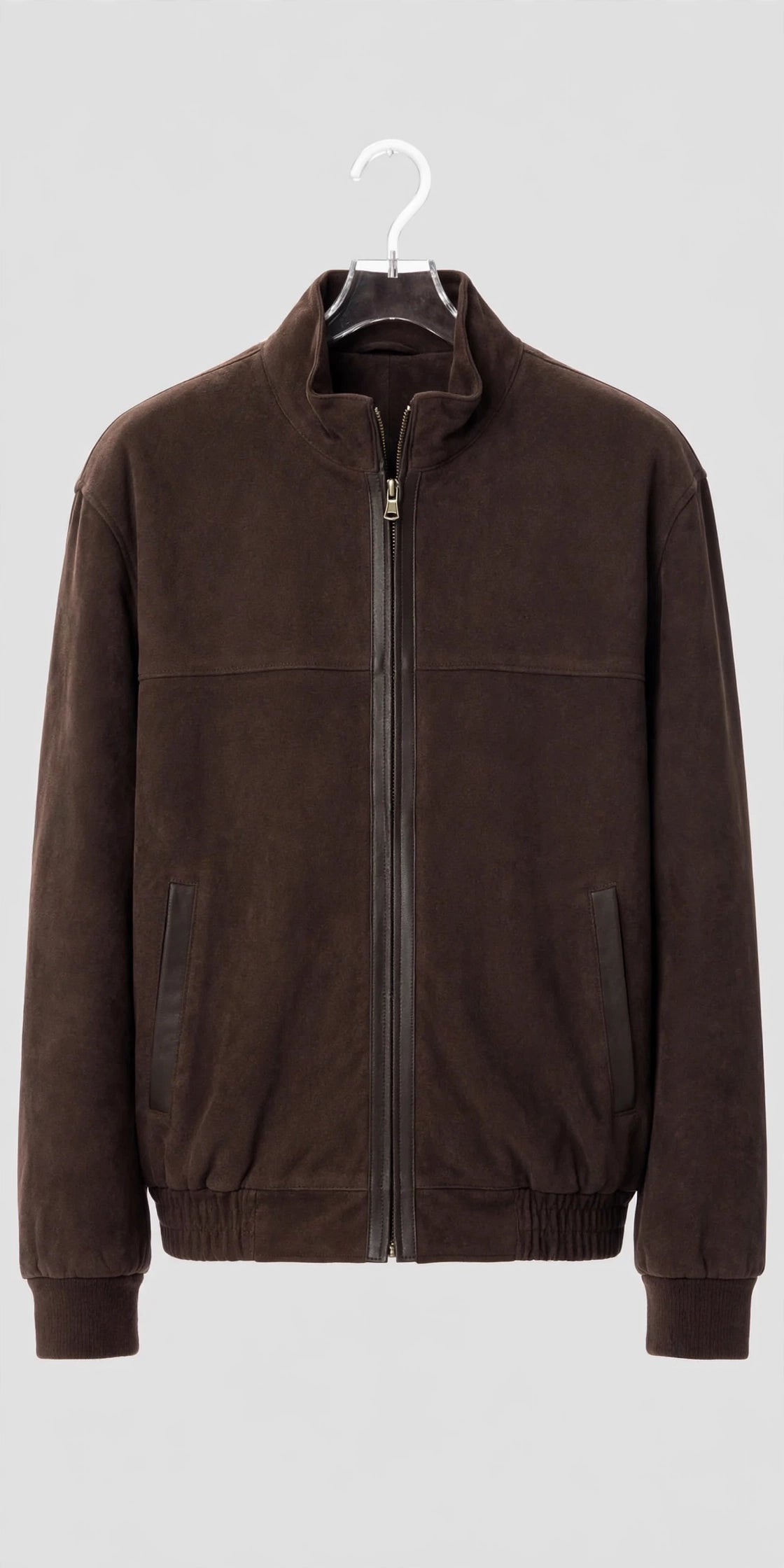 Quello Men's Light Weight Water Resistant Suede Leather Waist Jacket - Imported