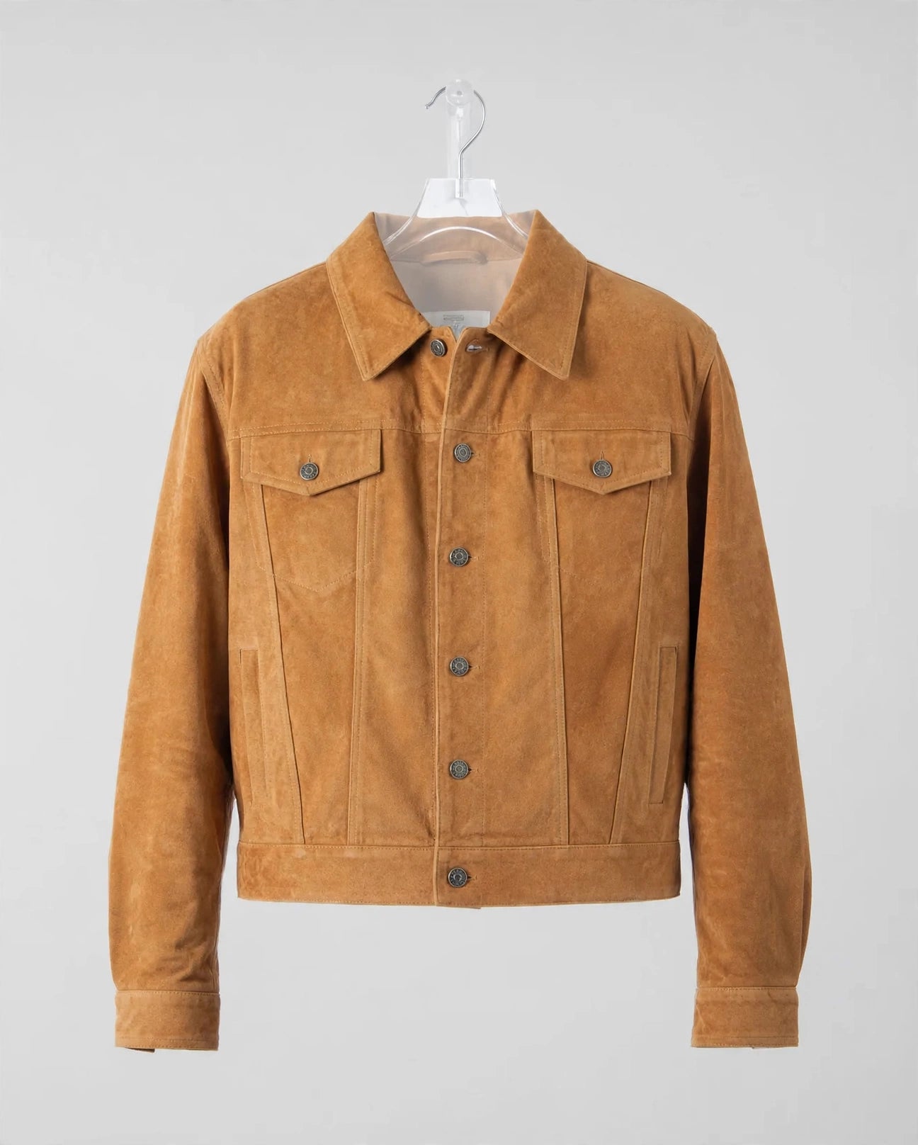 Men's Western Jean Style Suede Leather Shirt Jacket - Imported