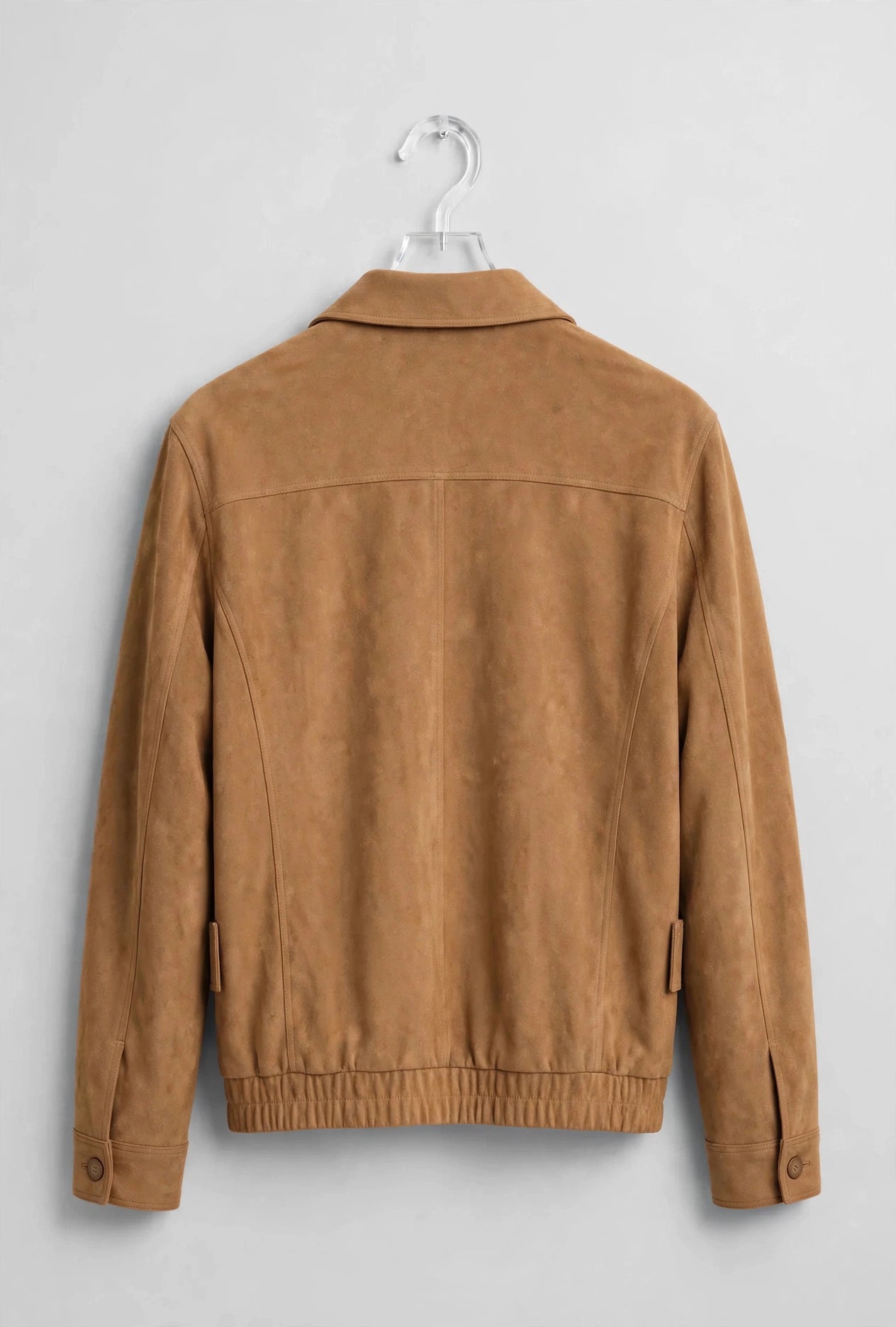 Water Repellent Real Suede Leather Bomber Coat – Soft Touch, Stain Resistant | JenZleather