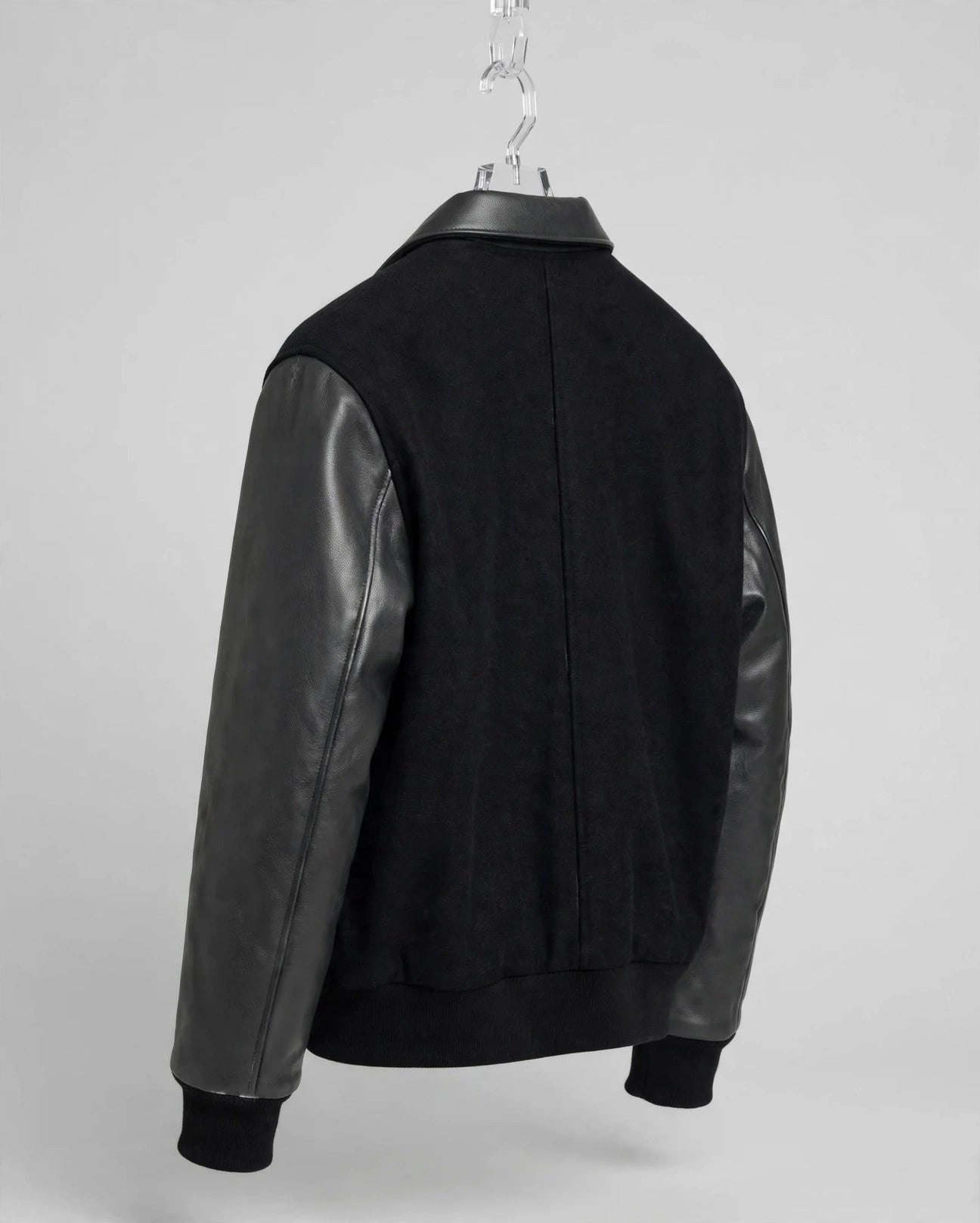 Big and Tall Men's Executive Leather Varsity Jacket Union Made in USA