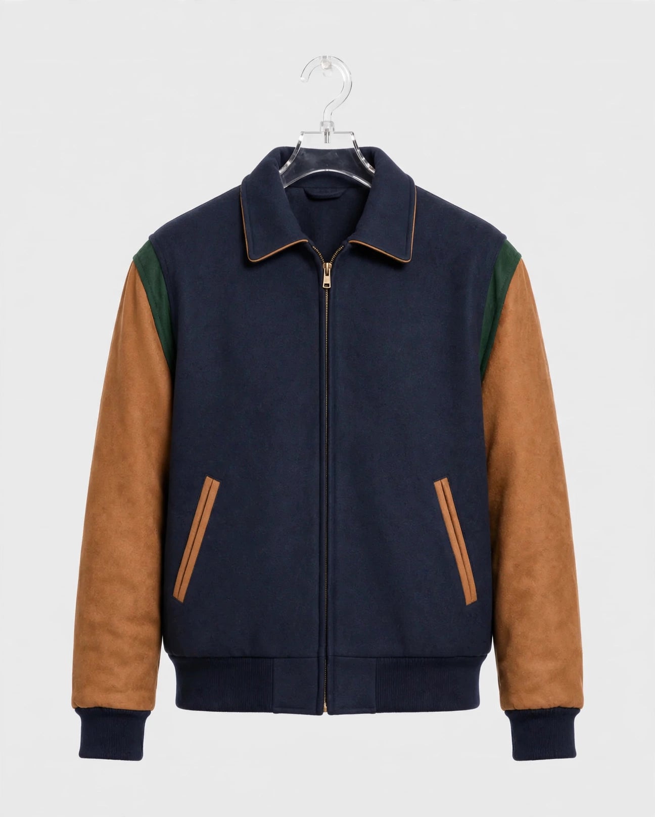 Men's Premium Quality Leather Letterman Varsity Jacket Made in USA
