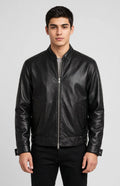 Men's Genuine Lambskin Bomber Jacket